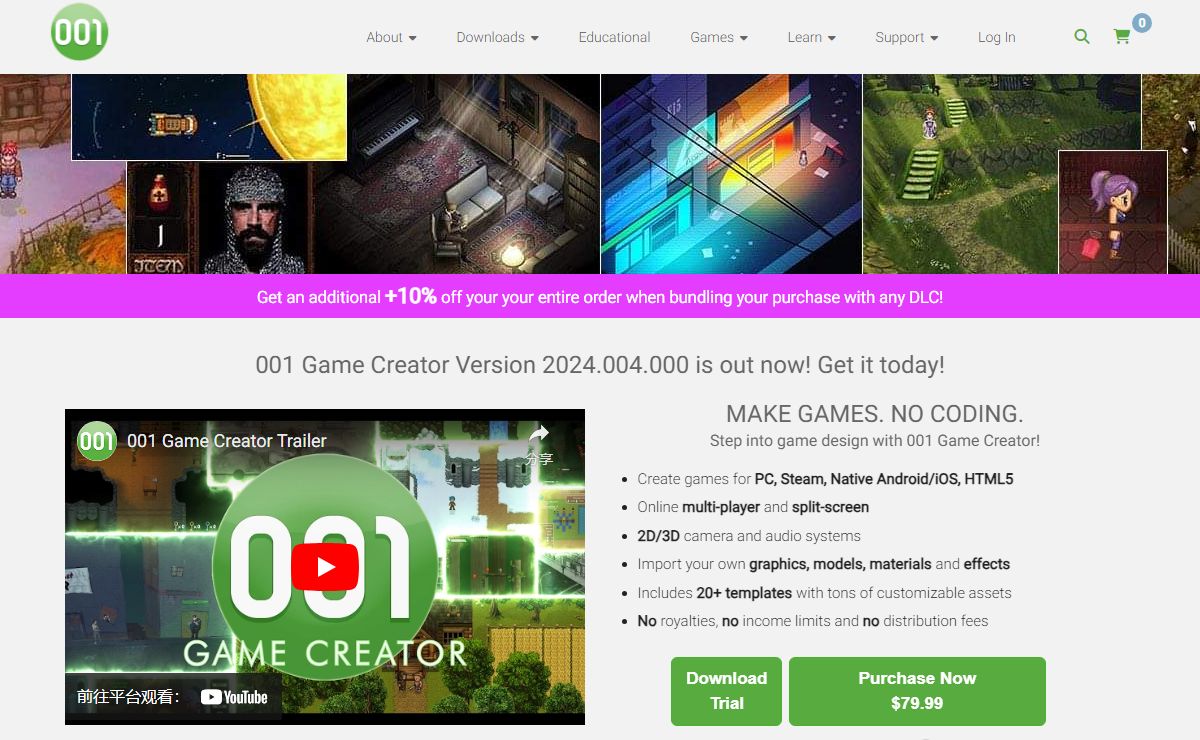 001 Game Creator - The one original visual game creator