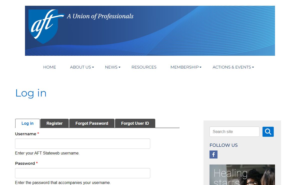 Log in | University Professionals of Illinois, Local 4100