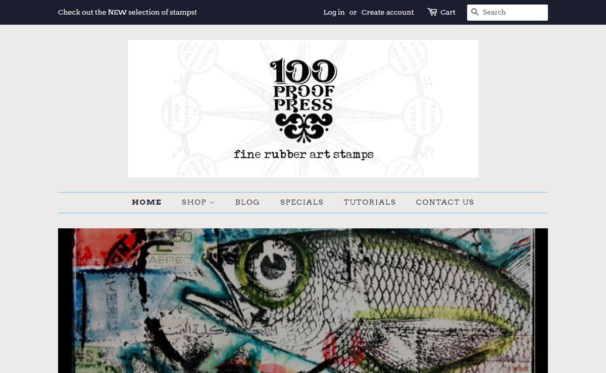 100 Proof Press Rubber Stamps