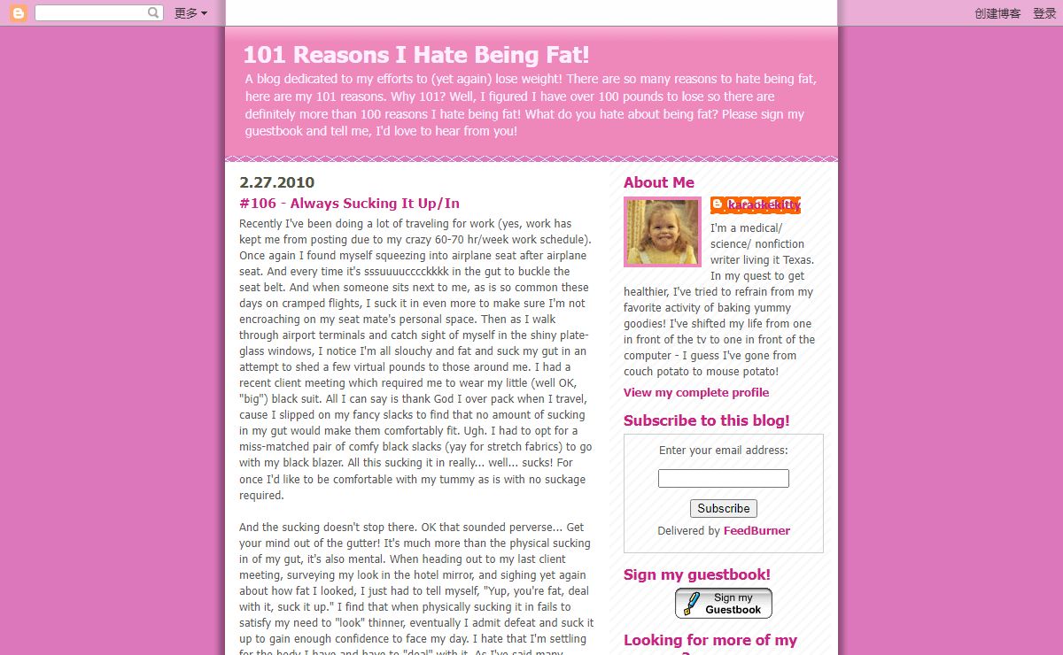 101 Reasons I Hate Being Fat!