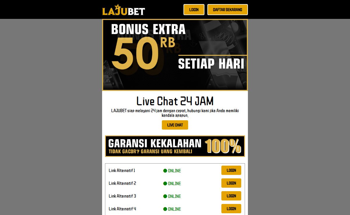 LAJUBET: Daftar Link Login Alternatif Update Hari Ini