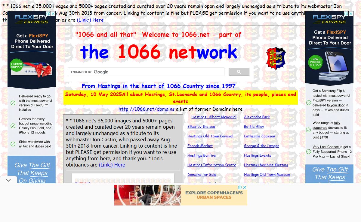 1066.net - Hastings and 1066 Country's favourite web site