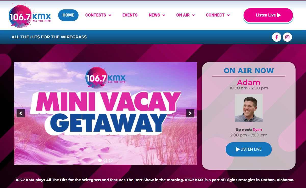 106.7 KMX - All The Hits for The Wiregrass