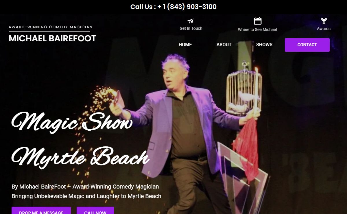 Magic Show Myrtle Beach with Award-Winning Comedy Magician Michael BaireFoot