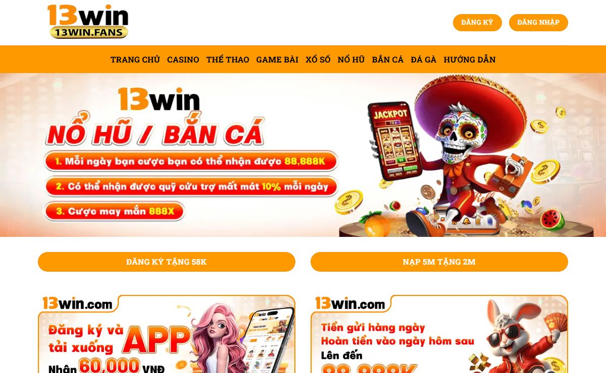 13win – Link Trang Chủ 13win.fans Uy Tín Số 1 Châu Á