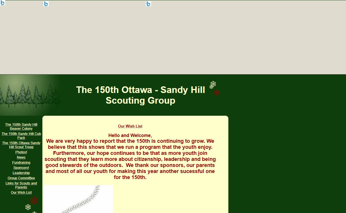 The 150th Ottawa - Sandy Hill Scouting Group