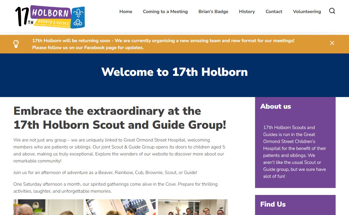 17th Holborn Scouts and Guides – at Great Ormond Street Children's Hospital