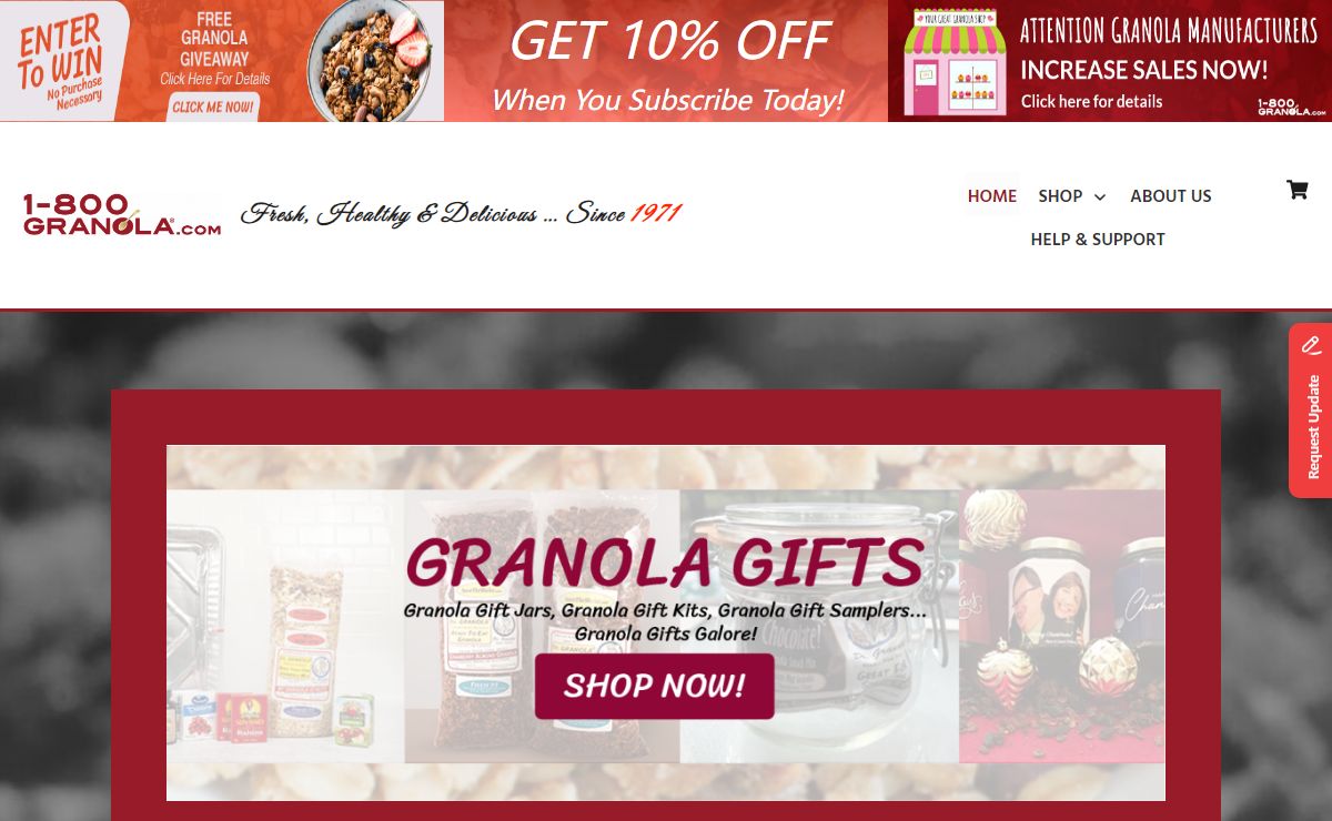 Everything Granola & More at 1-800-GRANOLA.com®