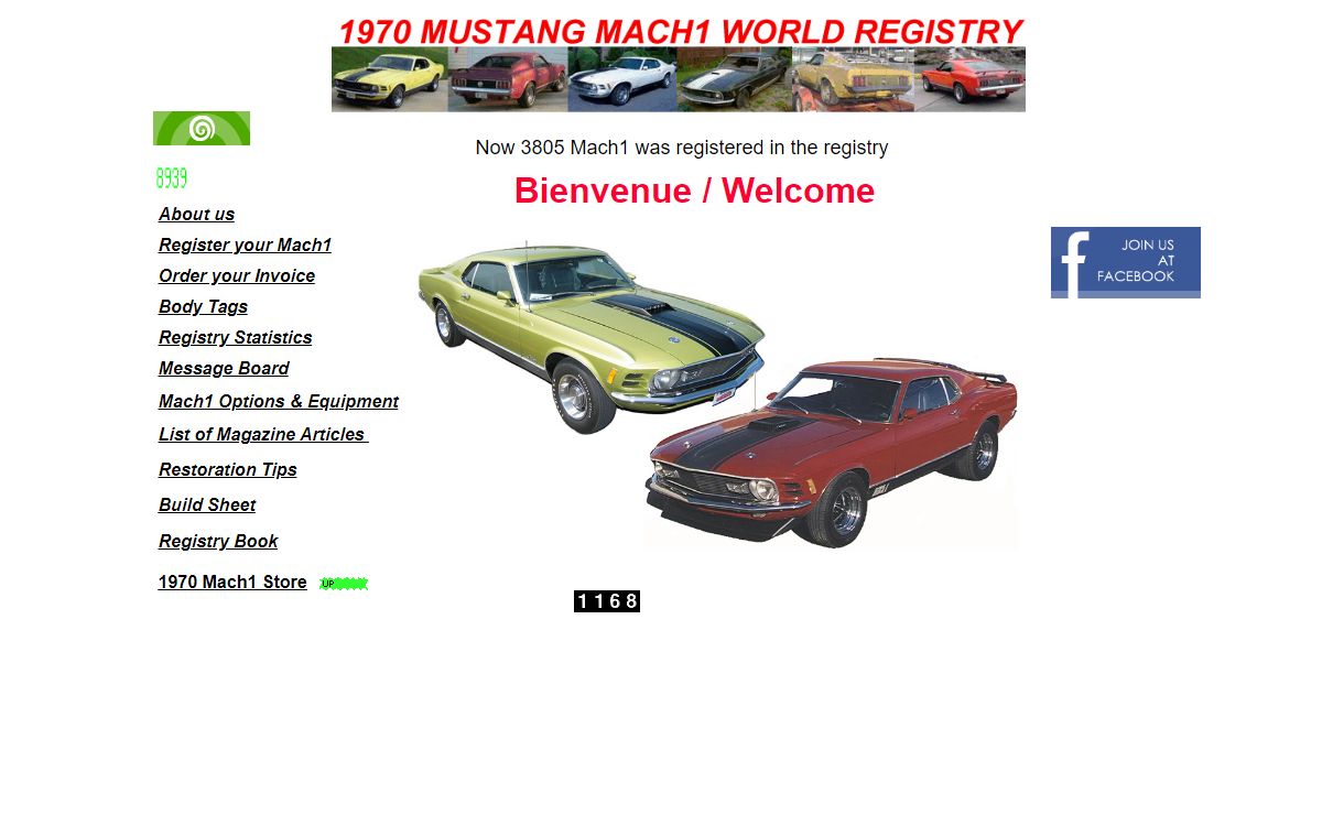 1970 Mustang Mach1 World Registry - Home