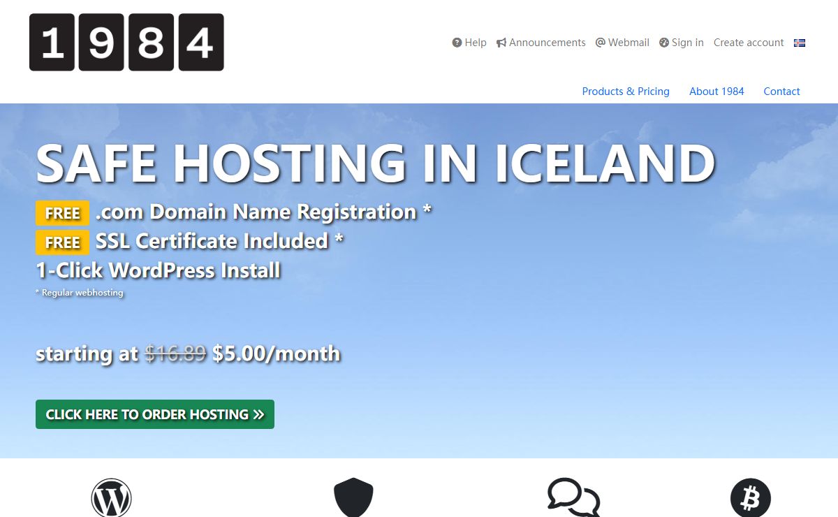 1984 - Safe hosting in Iceland