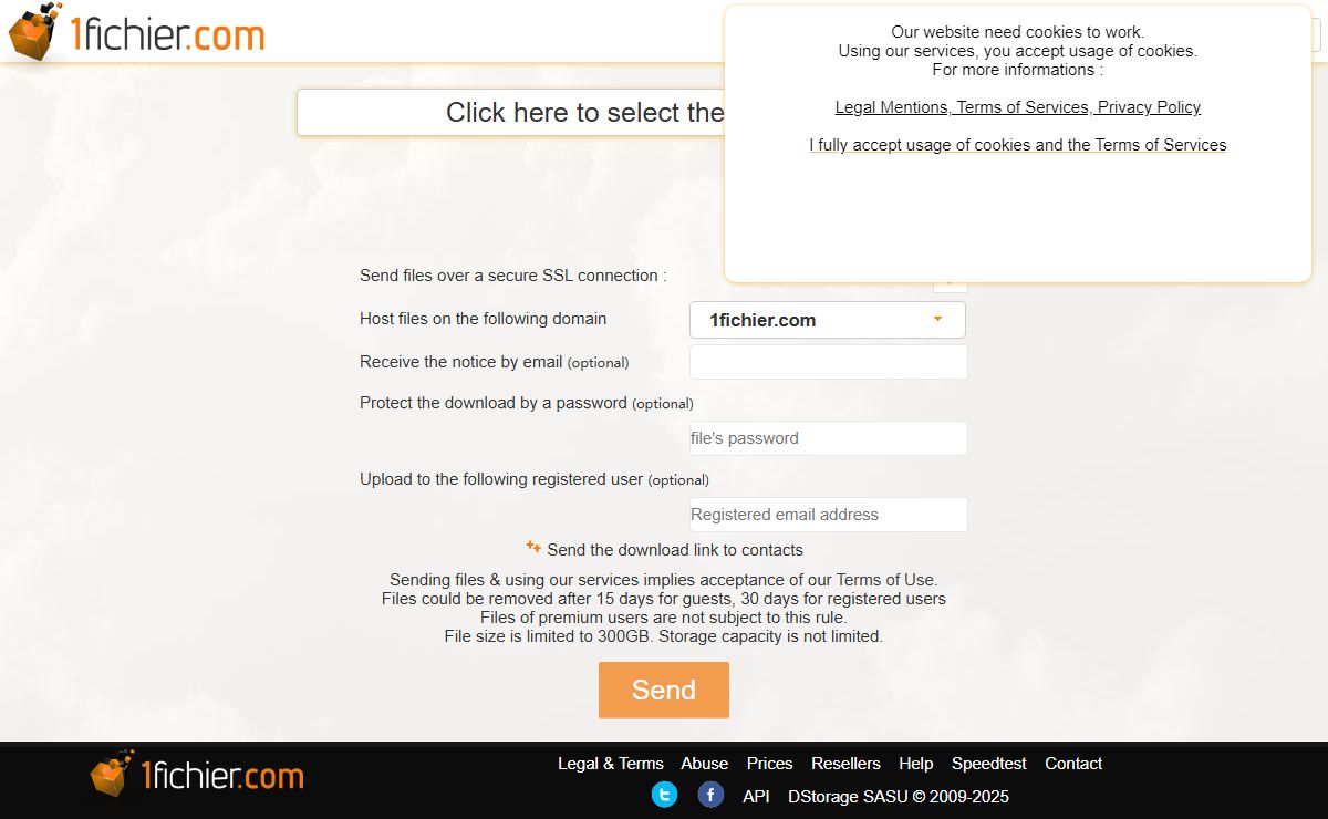 1fichier.com: Cloud Storage