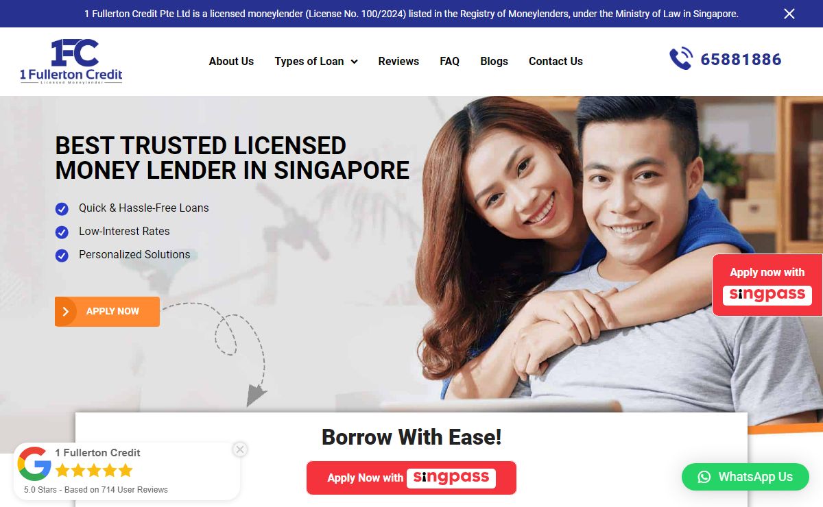 1 Fullerton Credit: Reliable Licensed Money Lender Singapore