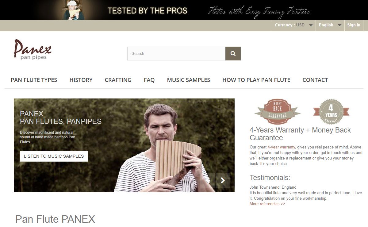 Professional Pan Flutes for Sale - Panex
