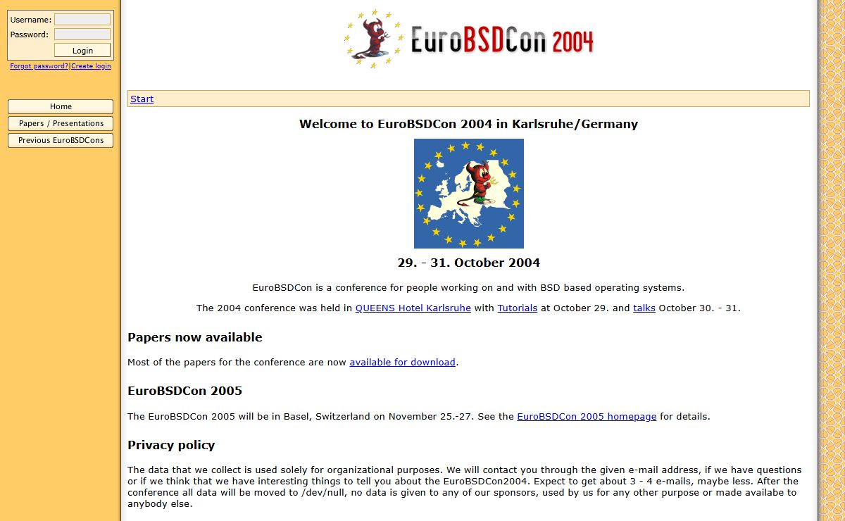 EuroBSDCon 2004: Start