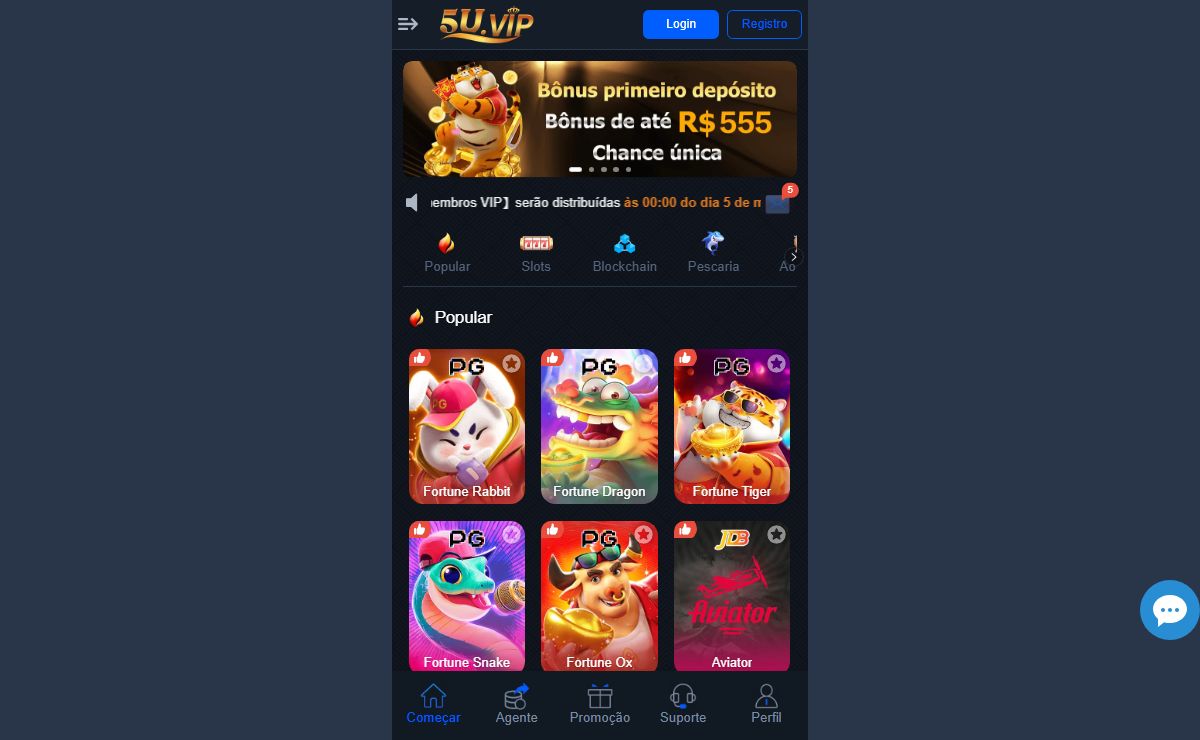 5U é o melhor cassino online e casa de apostas