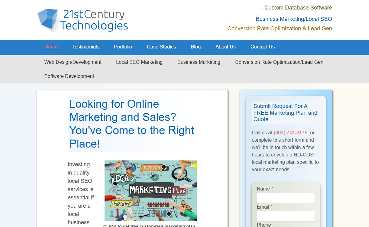 Local SEO Web Design Company Denver | 21stsoft.com