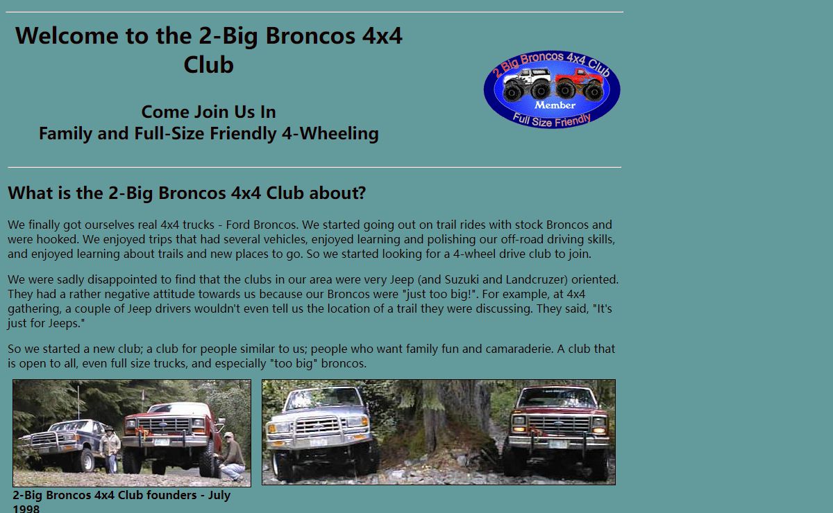 2-Big Broncos 4x4 Club