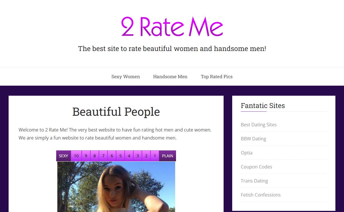 2 Rate Me – Have fun rating hot guys and cute girls.