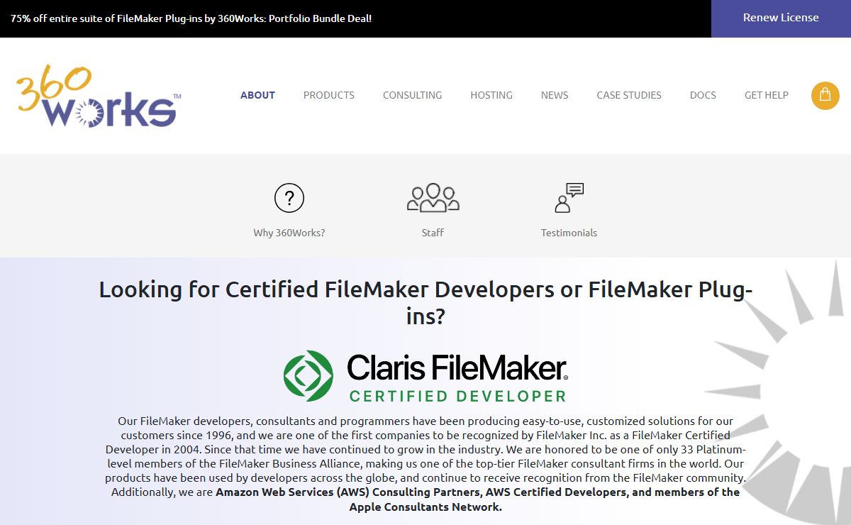 FileMaker Developers, Consultants, Plug-ins | 360Works