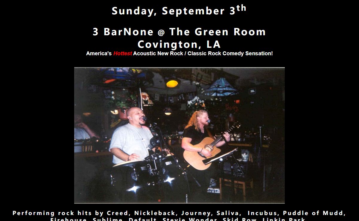 3 BarNone - Richmond's Acoustic New Rock / Classic Rock Comedy Show staring Warren Dunlevy (Drama 360, Stratusfear, Section 8, Human Element) and Michael Scott