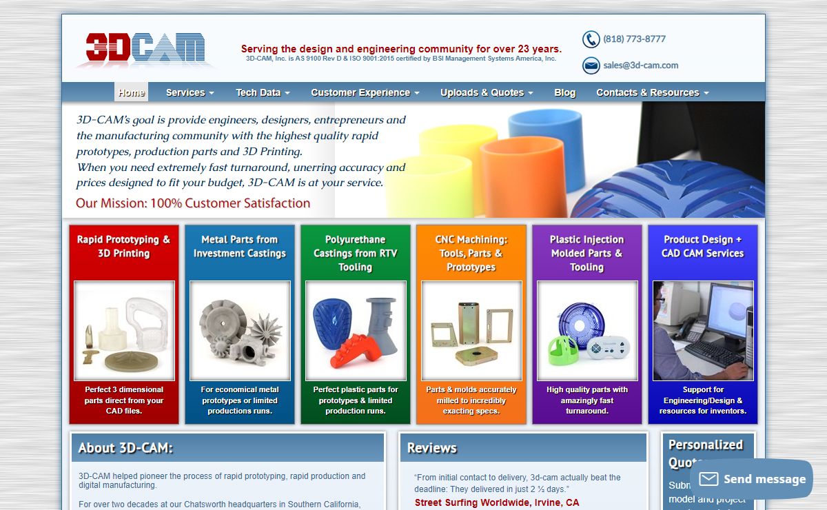 3D Printing, Highest quality rapid prototypes and production parts | 3D-CAM