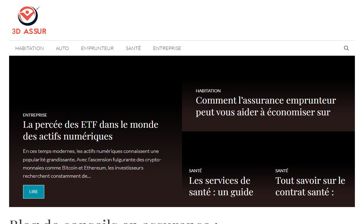 3D Assur : Blog de conseils en assurance : conseils, couverture et plus encore