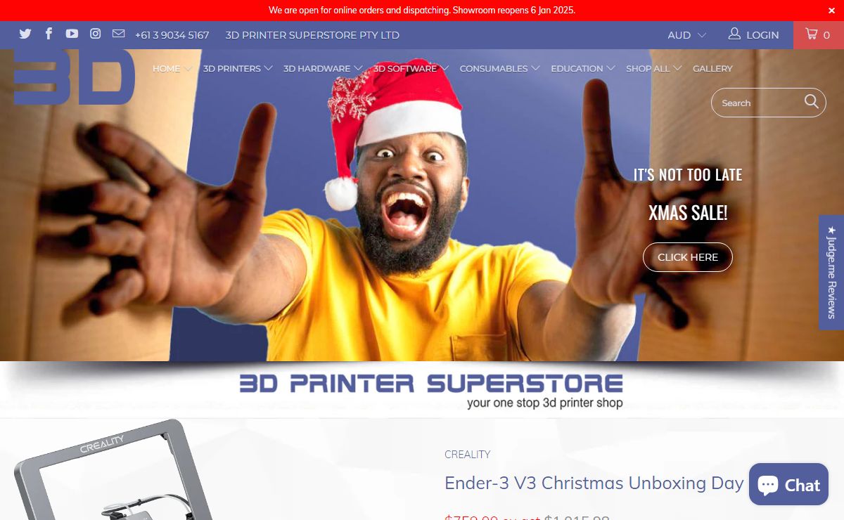 Australia's one stop 3D printer shop in education home & professionals