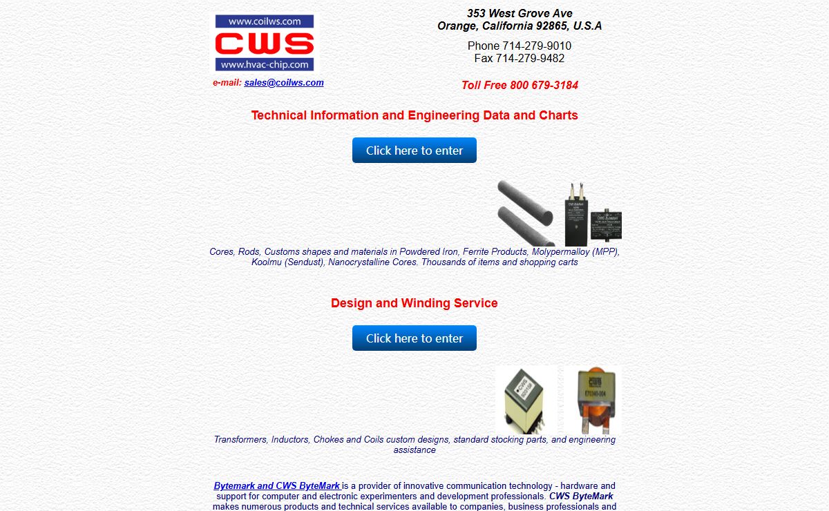 CWS ByteMark Front Page