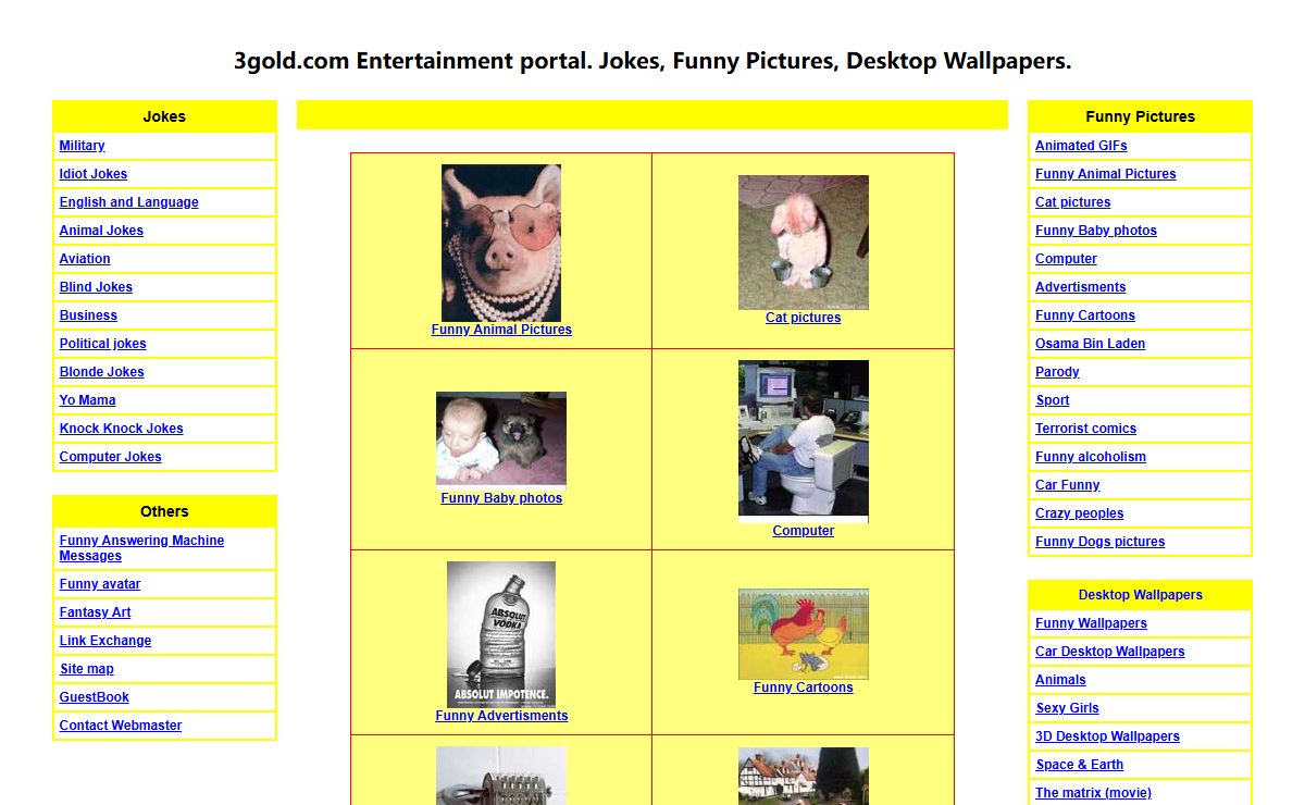 3gold.com Entertainment portal. Jokes, Funny Pictures, Desktop Wallpaper