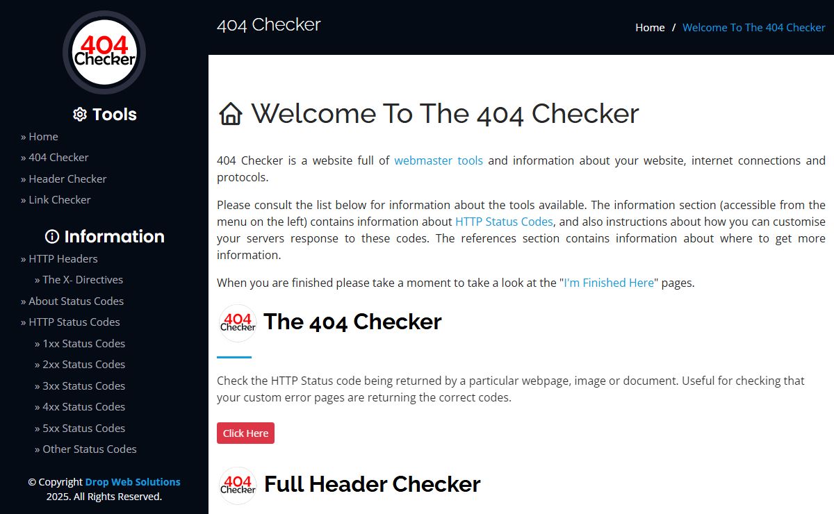 404 Checker :: Welcome To The 404 Checker