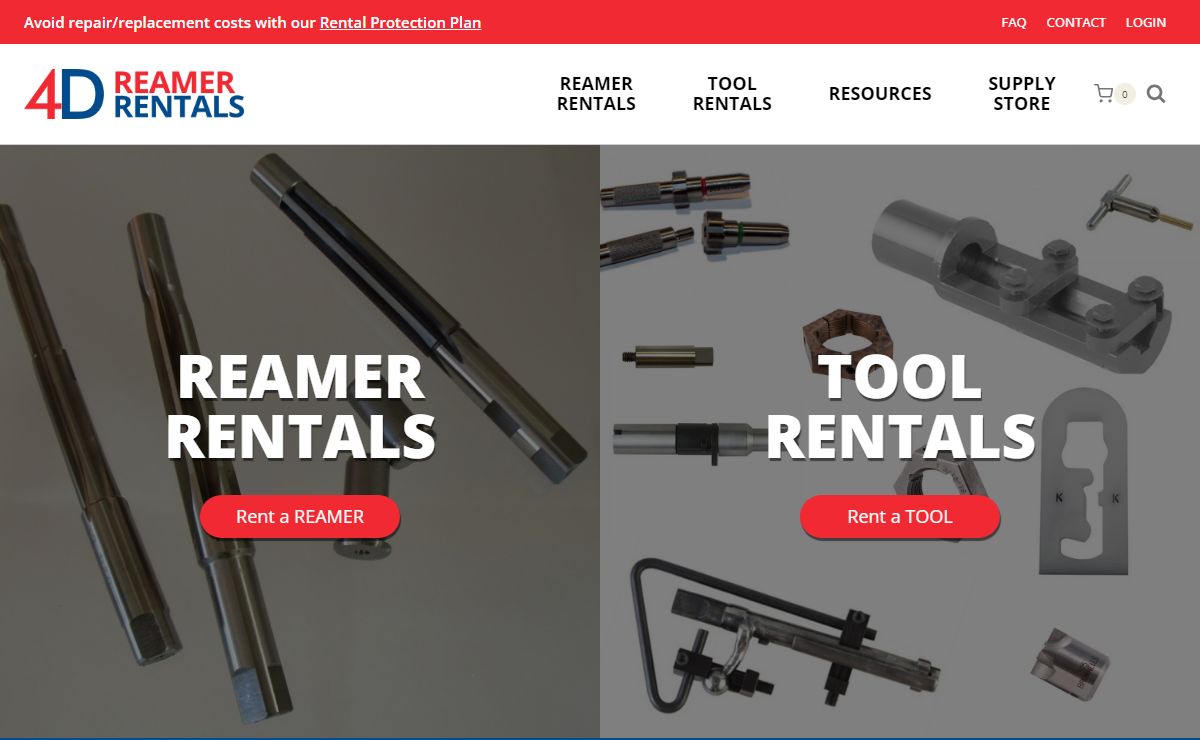 4D Rentals Homepage - 4D Reamer Rentals