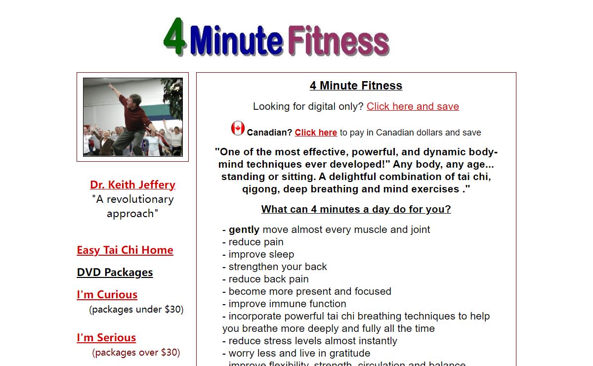 4 Minute Fitness Tai Chi DVD