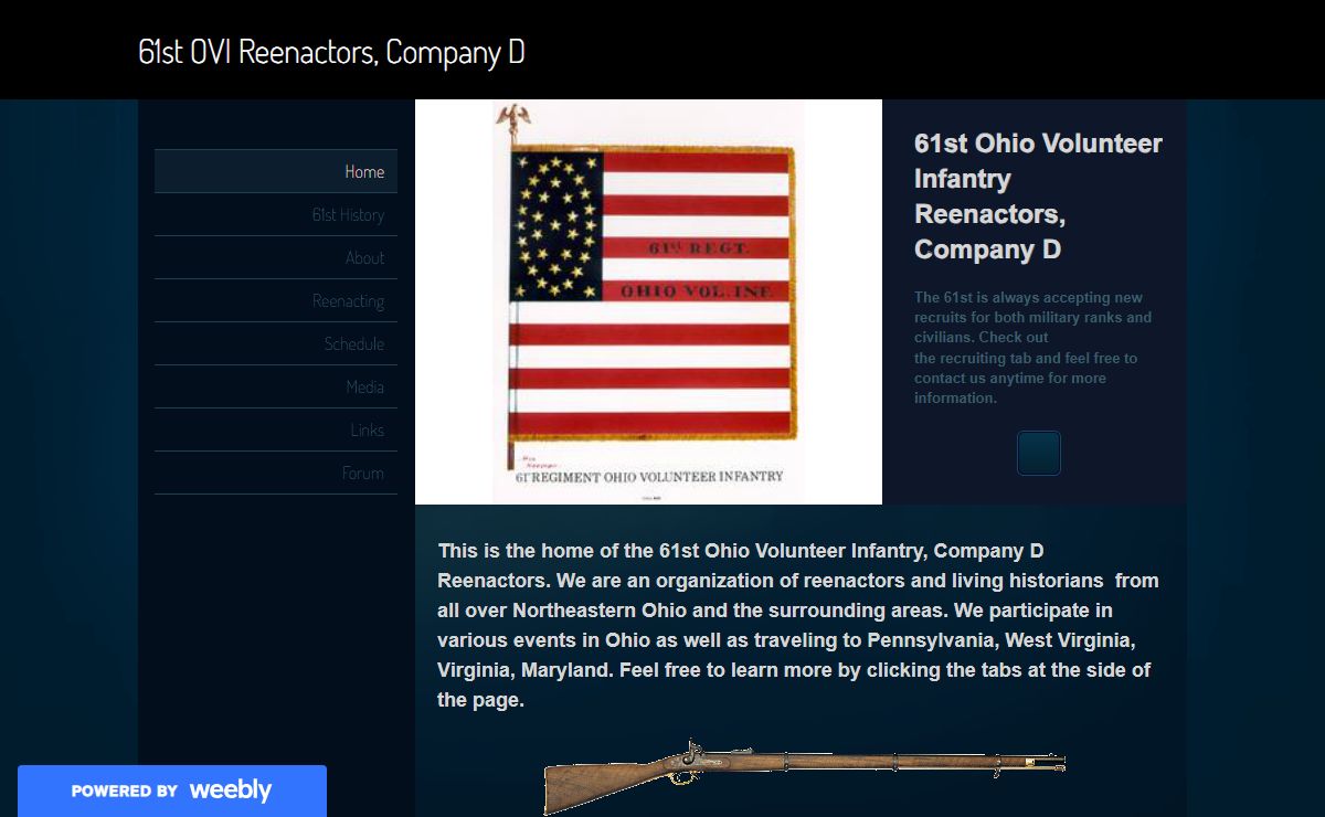 61st OVI Reenactors, Company D - Home