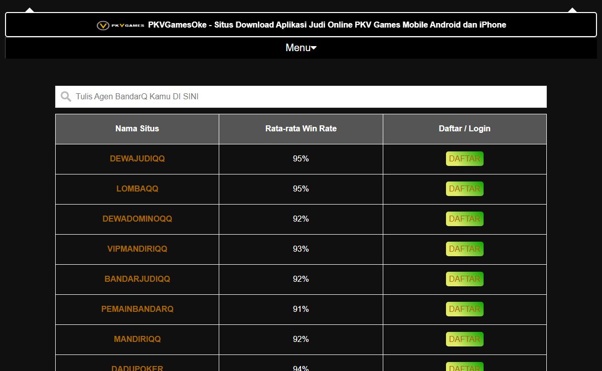 PKVGamesOke - Situs Rekomendasi Judi Online PKV Games