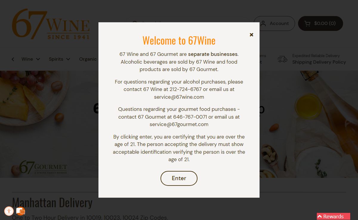 Premier Wine & Spirits Shop since 1941. – 67