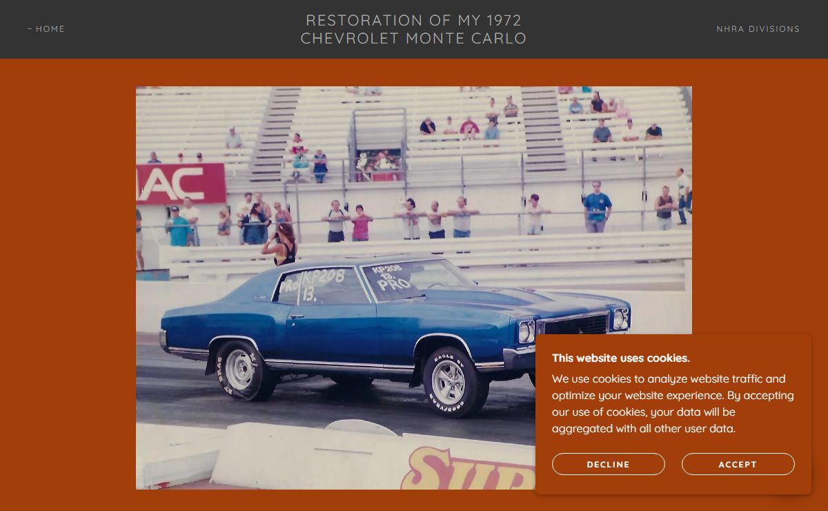 Restoration of my 1972 Monte Carlo - Home