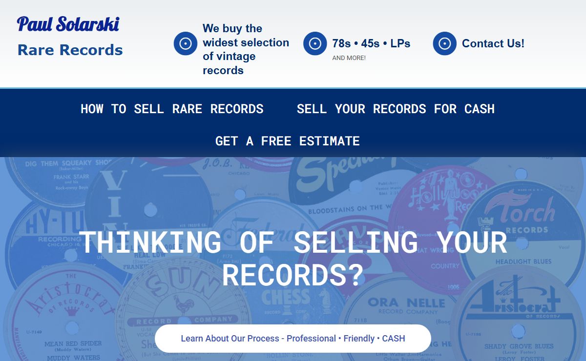 Sell your records - Paul Solarski Rare Records