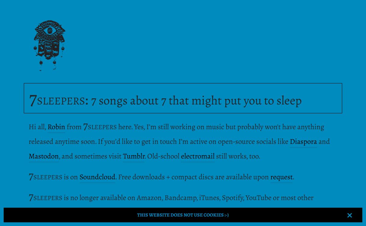 7sleepers: 7 songs about 7 that might put you to sleep