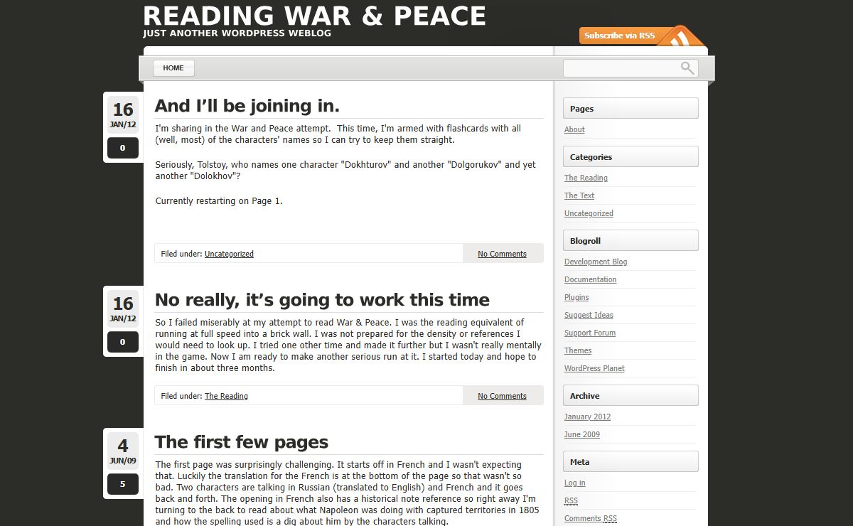 Reading War & Peace