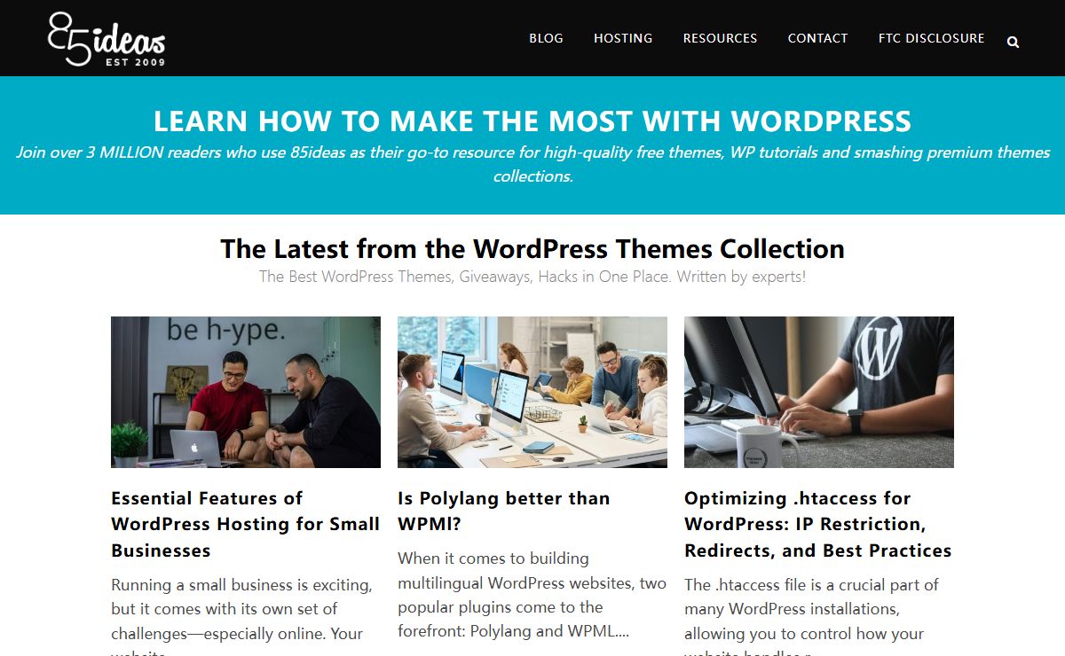 85ideas: WordPress Theme and Plugin Reviews