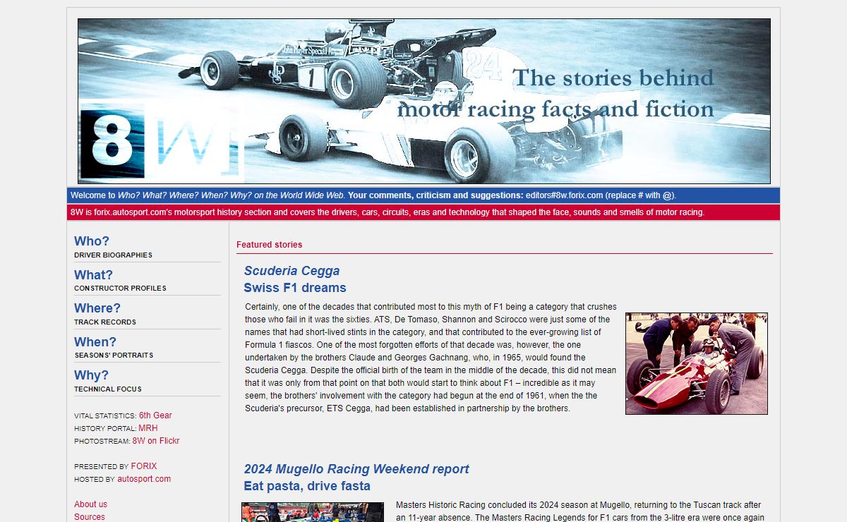 8W - The stories behind motor racing history's fact and fiction