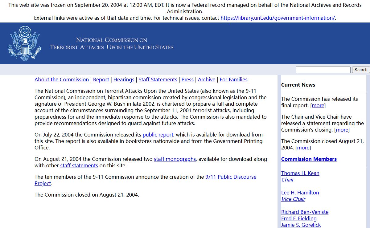 National Commission on Terrorist Attacks Upon the United States