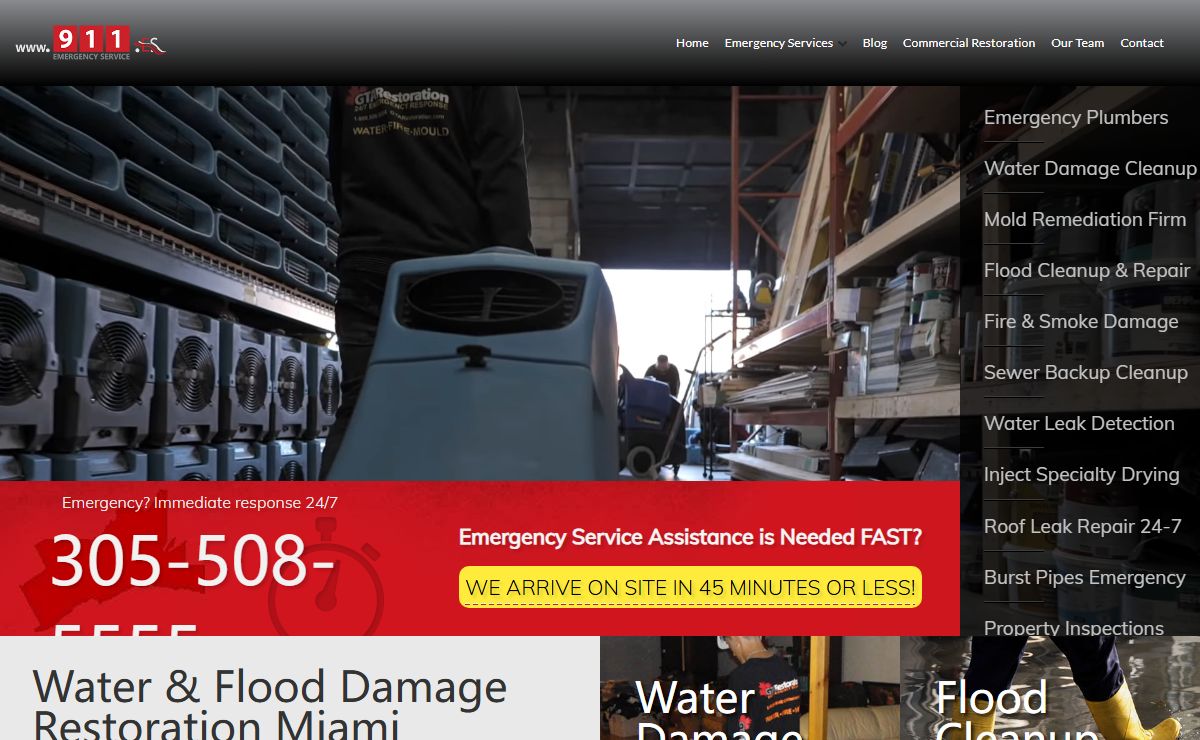 Plumber Water Damage, Sewer Flood Cleanup, Mold Removal | 911.es Restoration