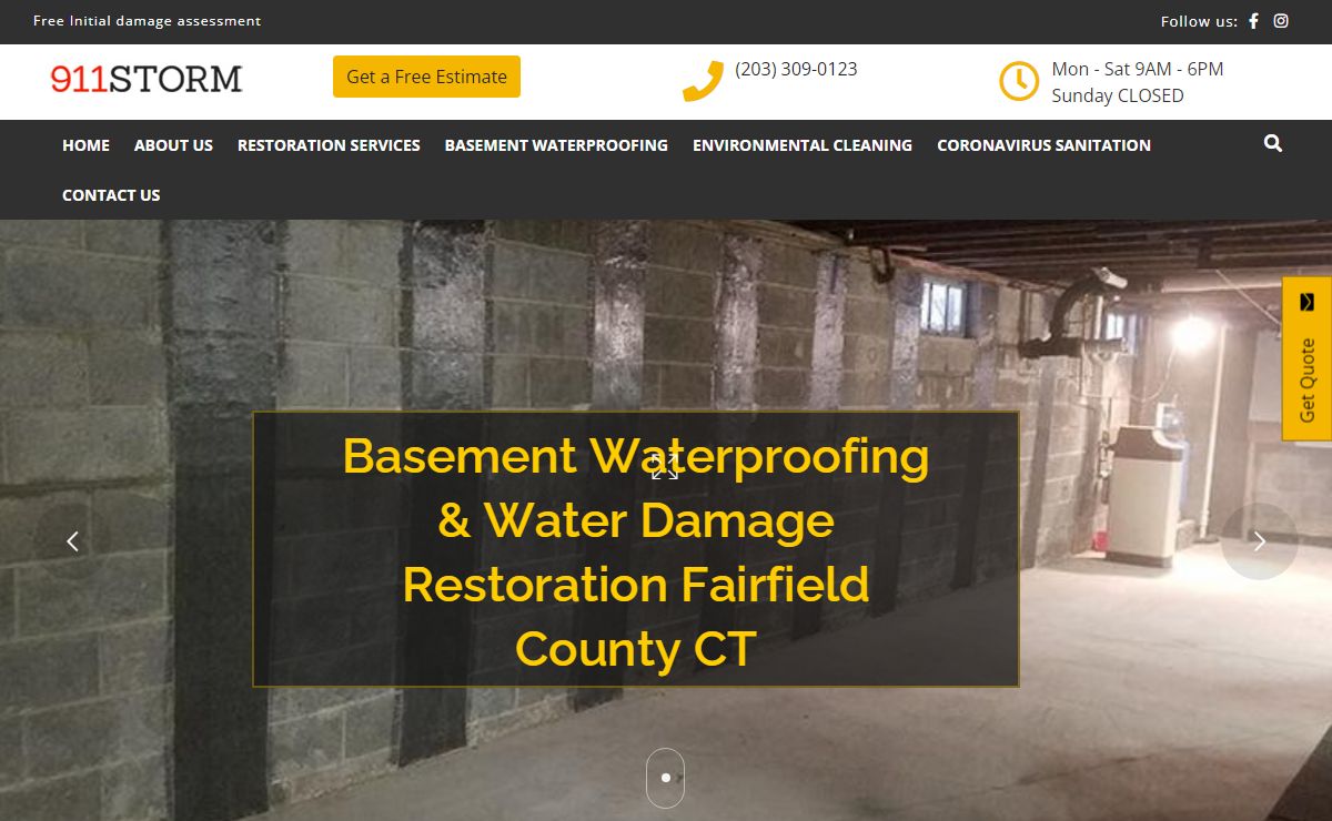 911 Storm- Damage Restoration Services in Fairfield Connecticut