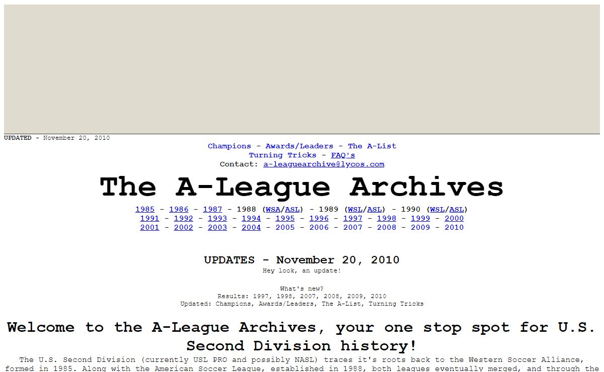 The A-League Archives