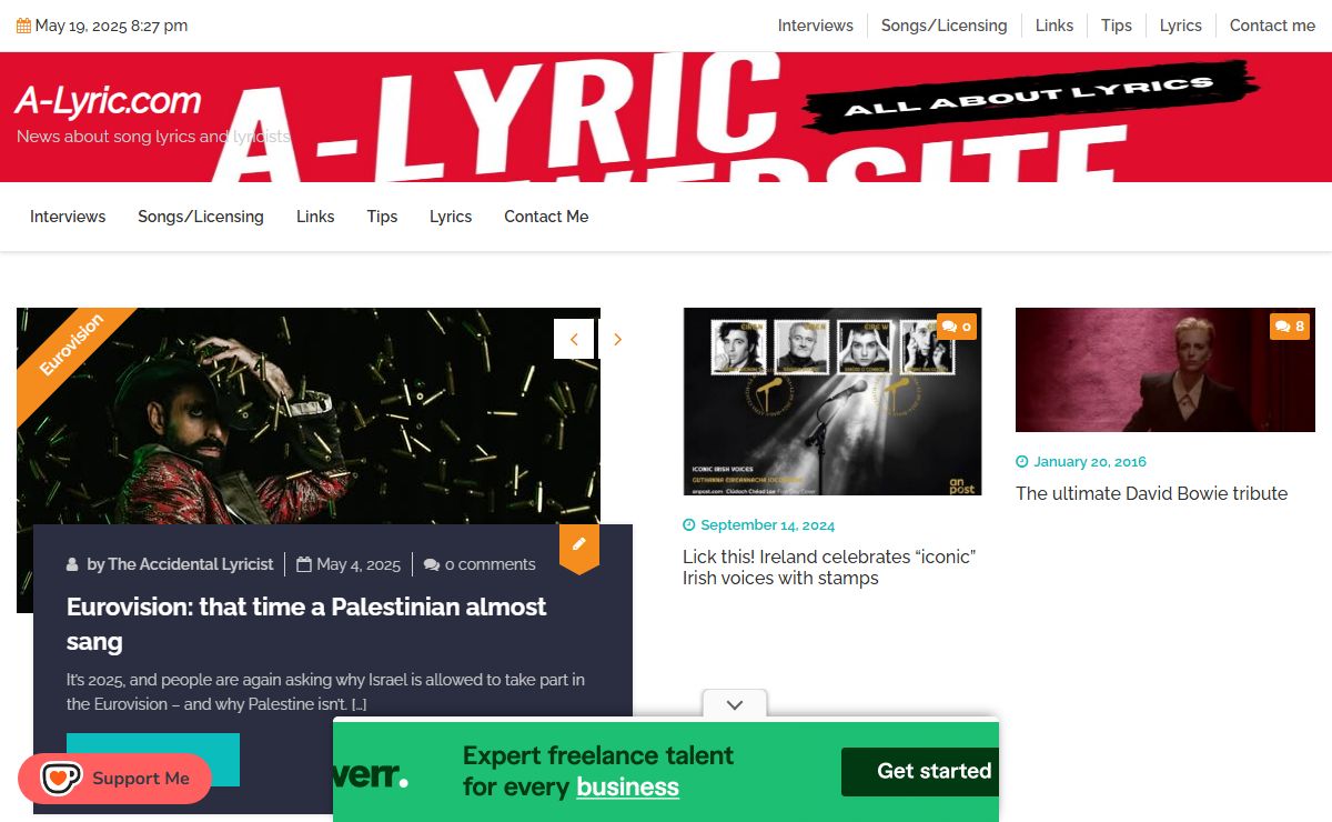 A-Lyric.com: the last word in songwriting