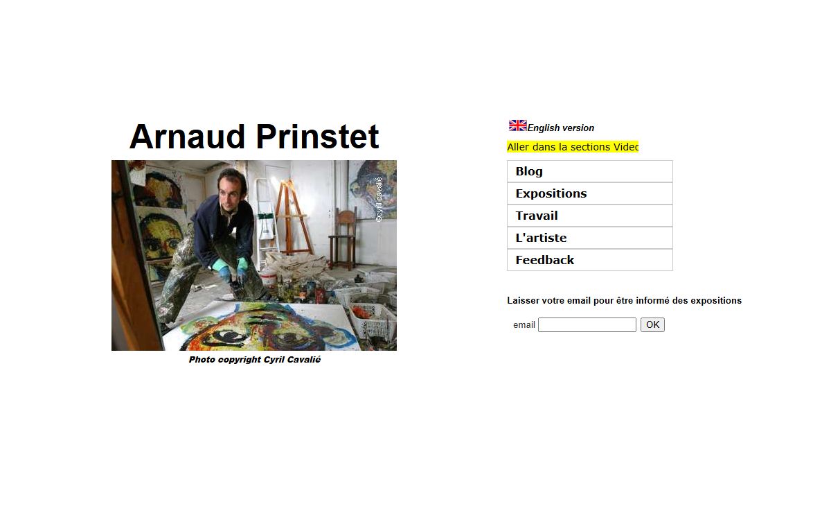 Arnaud Prinstet, peintre autoportrait