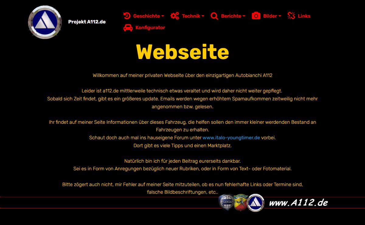 DIE Autobianchi A112 Webseite