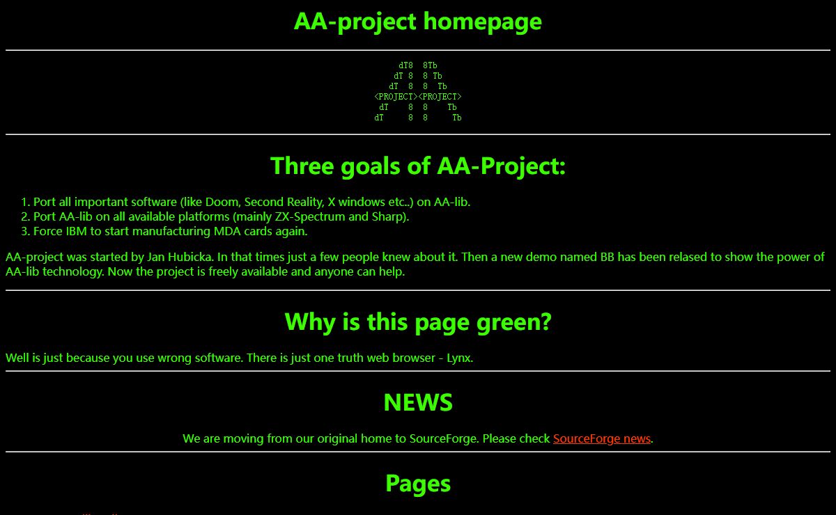 AA-project homepage