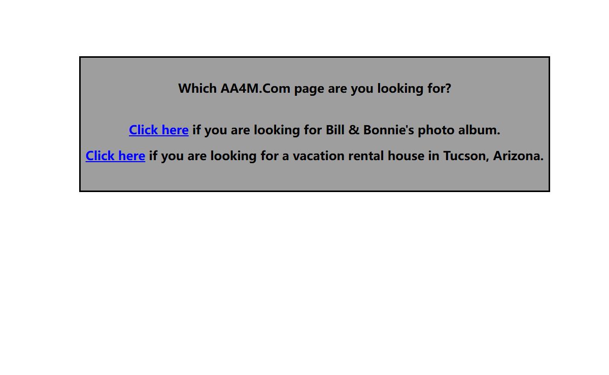 AA4M webpage top level.